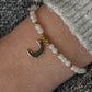 LUNA ┃ Bracelet en acier inoxydable et Pierre de Lune